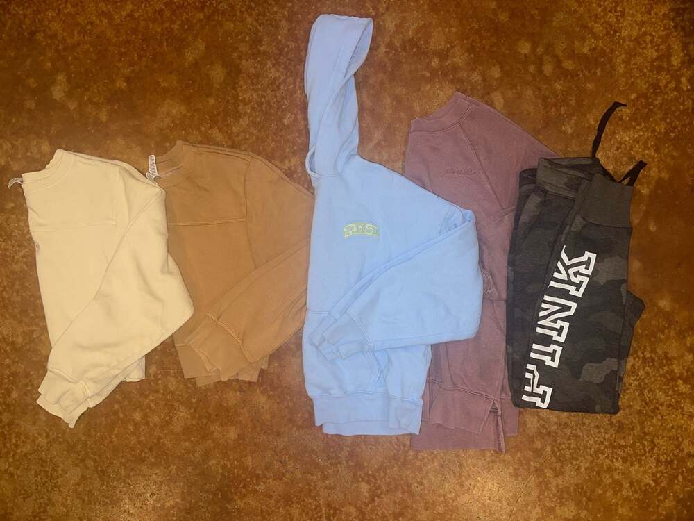 Victoria's Secret PINK Lounge Lot of 5 Sweatshirts and Sweatpants